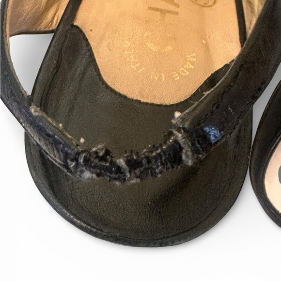 CHANEL Black Mesh Slingback Heels CC Logo Pointed Toe - Picture 7 of 10